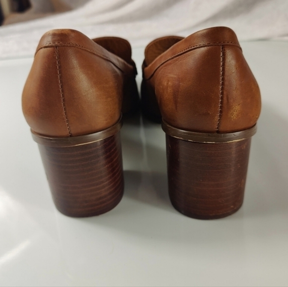 Ralph Lauren Dalena Brown Bit Loafers with Block Heels 7B - Picture 10 of 12